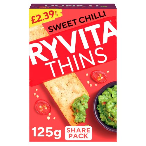 Ryvita Thins Sweet Chilli 6x125g PM £2.39