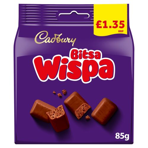 Cadbury Bitsa Wispa 10x85g  PM £1.69