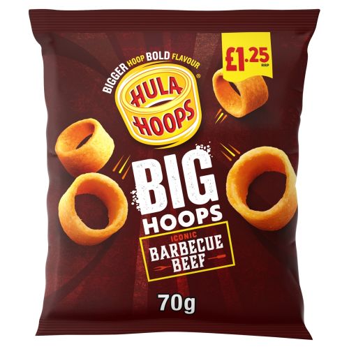 Hula Hoops Big Hoops Barbeque Beef 20x70g PM £1.25