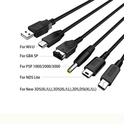 5in1 Gaming Charging Cable Black 1x1