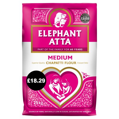 Elephant Atta Medium 1x25kg PM £18.49