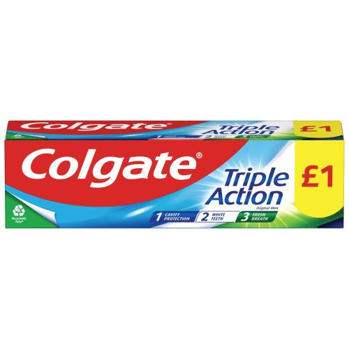 Colgate Triple Action Toothpaste 12x75ml PM £1