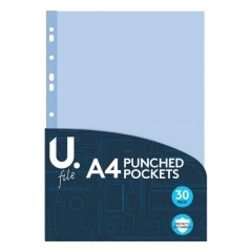 A4 Punched Pockets 30pk 4x1x12s