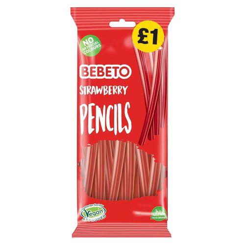 Bebeto Pencils Non Fizzy Strawberry 12x160g PM £1