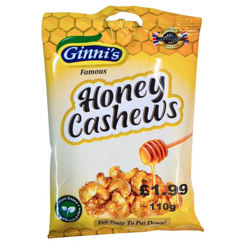 Ginnis Cashew Nuts Honey 10x110g PM £1.99