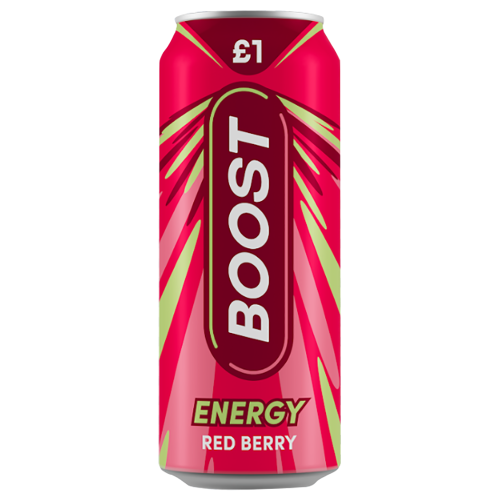 Boost Energy Red Berry Cans 12x500ml PM £1