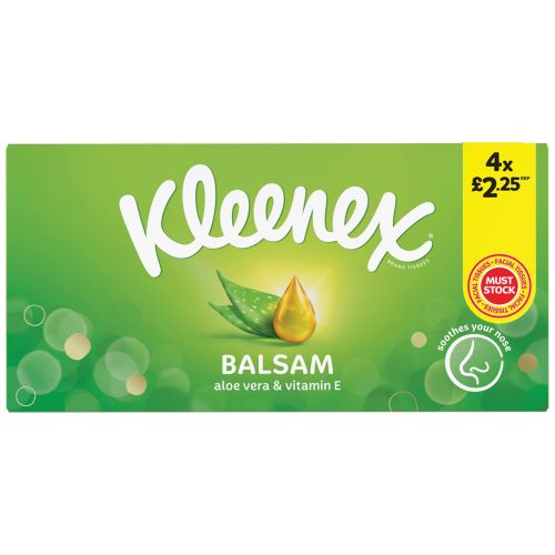 Kleenex Balsam Facial Tissue 3x4x64s PM £2.25