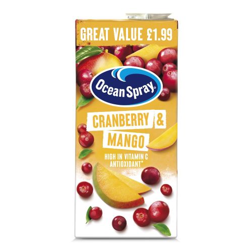 Ocean Spray Cranberry & Mango 12x1ltr PM £1.99